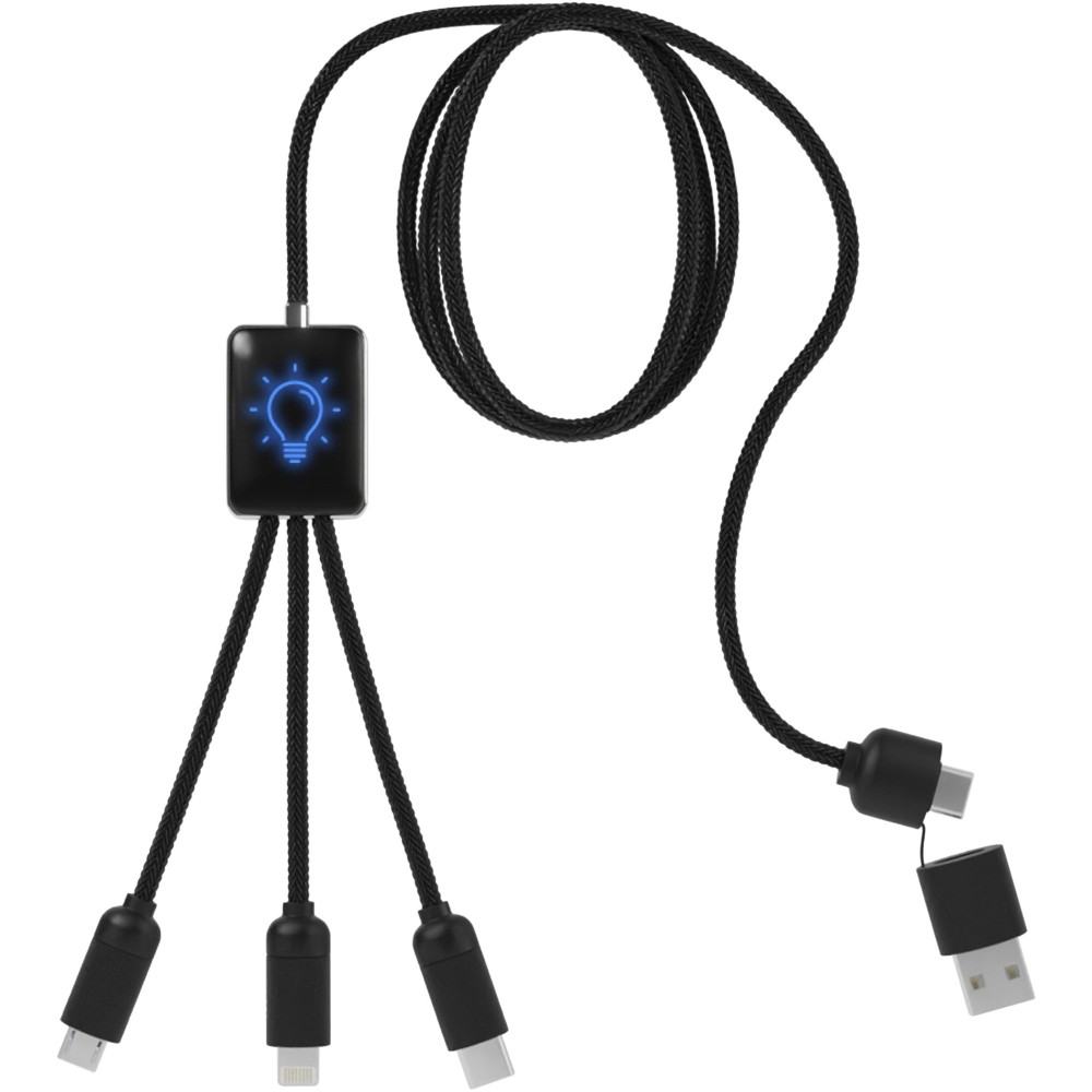 SCX.design C28 5-in-1 extended charging cable, Blue, Solid b