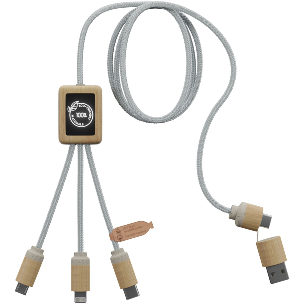SCX.design C49 5-in-1 charging cable, Light brown